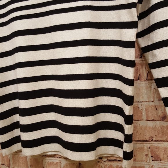 Talbots Petites Black/White Sweater Size Med P - Picture 2 of 9